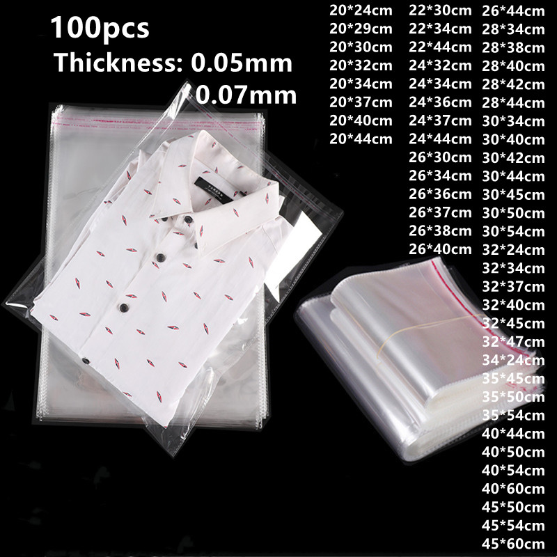 Cellophane Wrap Clear - 100 sztuk wyczyść plastikowa torebka na
