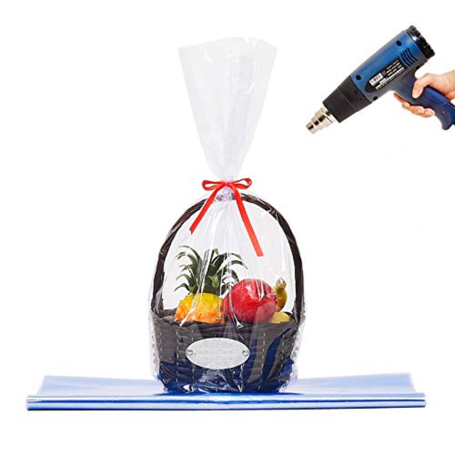 Cellophane Wrap Clear - Przezroczyste torby celofanowe do koszy, folia
