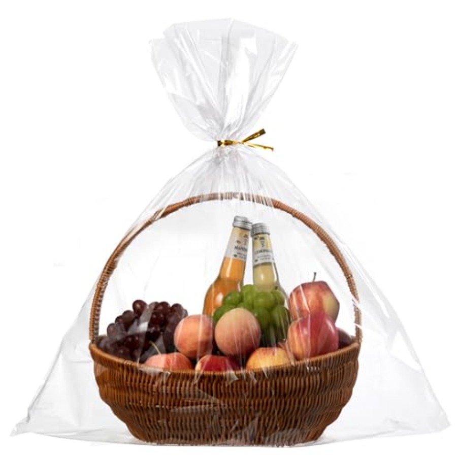 Cellophane Wrap Clear - 20 szt. Przezroczystych toreb celofanowych, duże