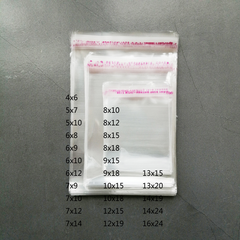 Cellophane Wrap Clear - 1000 sztuk przezroczysta torba jasne torby