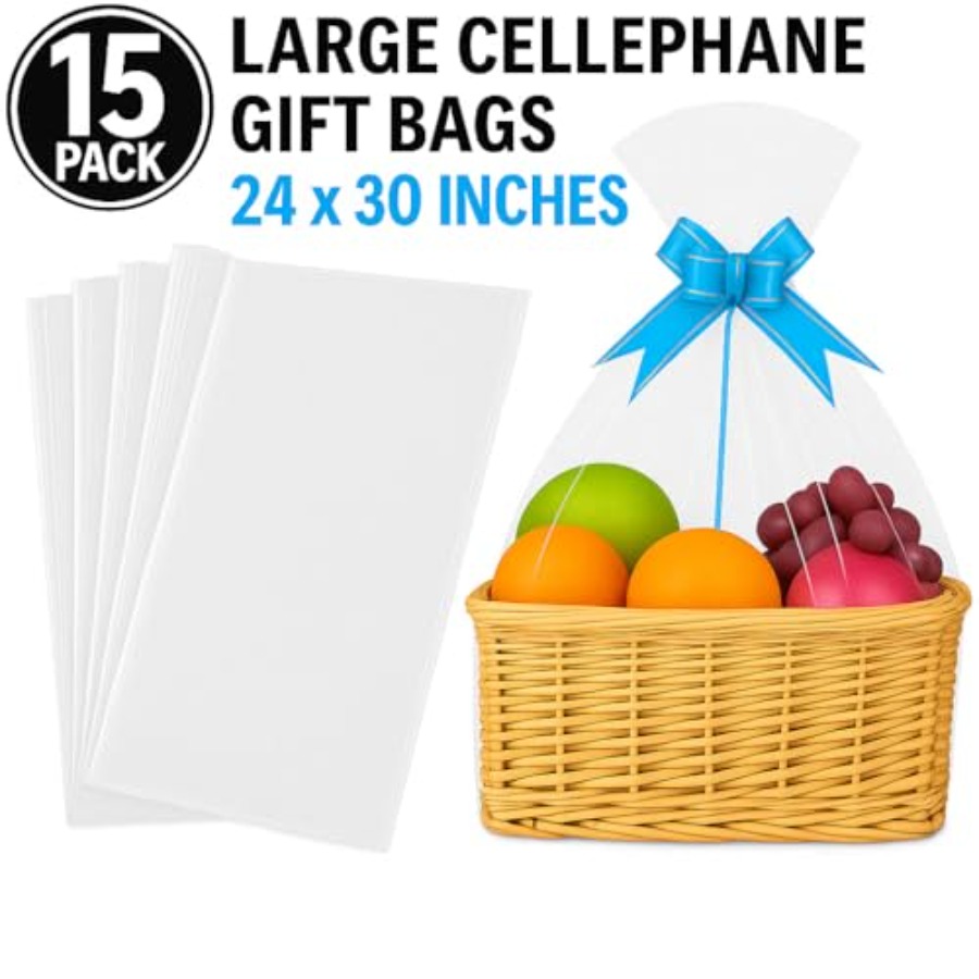 15 sztuk Duże Przezroczyste To – Cellophane Wrap Clear recenzja i cena