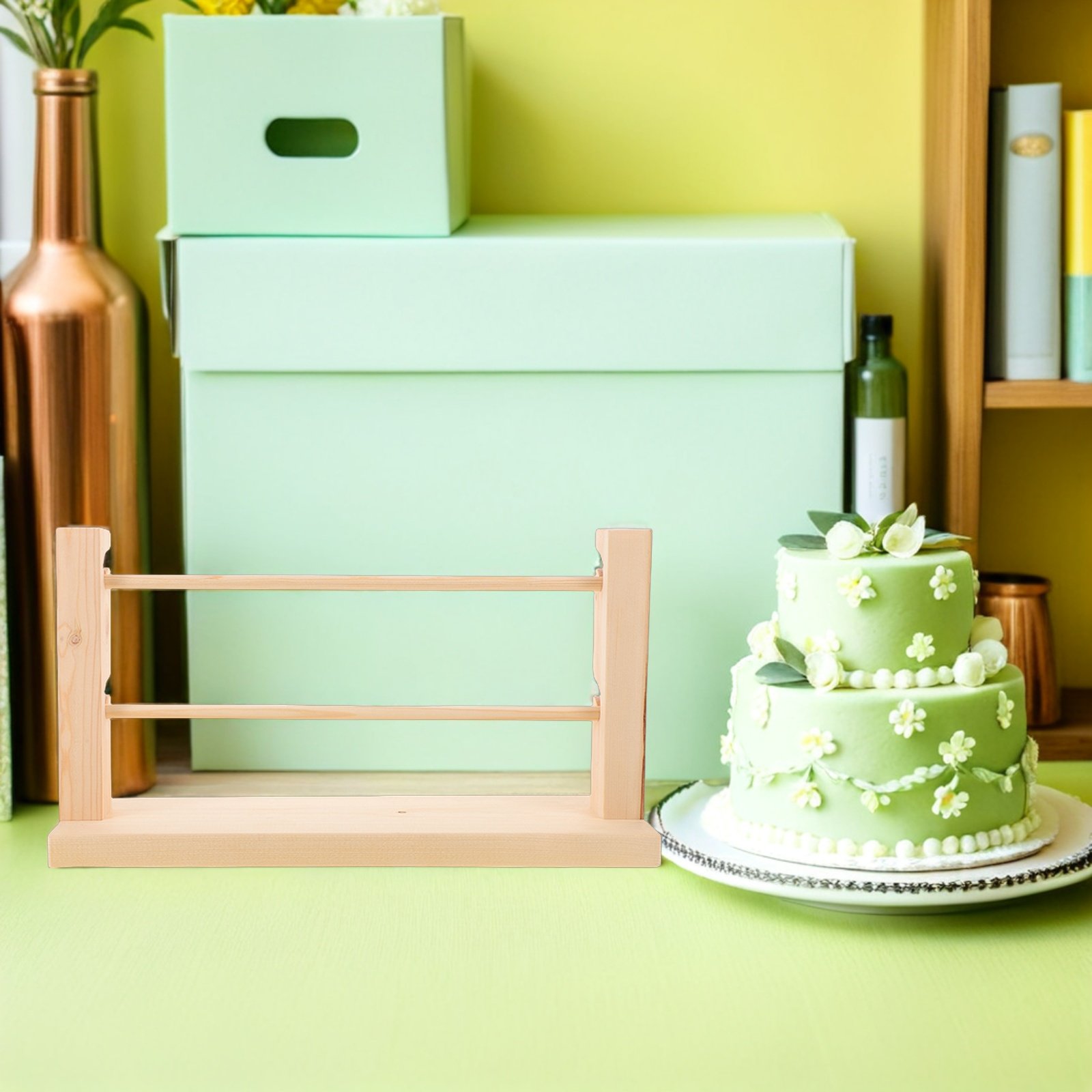 Drewniany dwupoziomowy stojak  – The Florist Supply Shop recenzja i cena