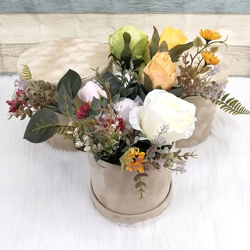 3 szt./zestaw Okrągłe aksamitn – Florist Supply Buckets recenzja i cena