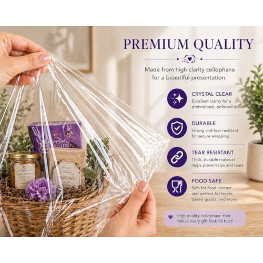 Torby celofanowe na koszyki pr – Cellophane Wrap Clear recenzja i cena