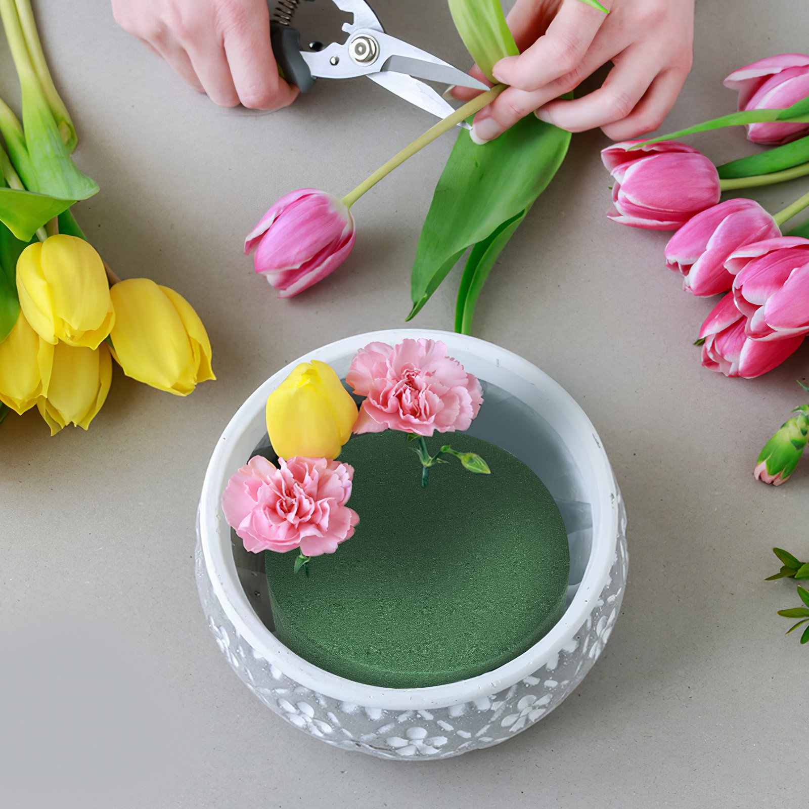 4 sztuki okrągłych bloków gąbk – The Florist Supply recenzja i cena