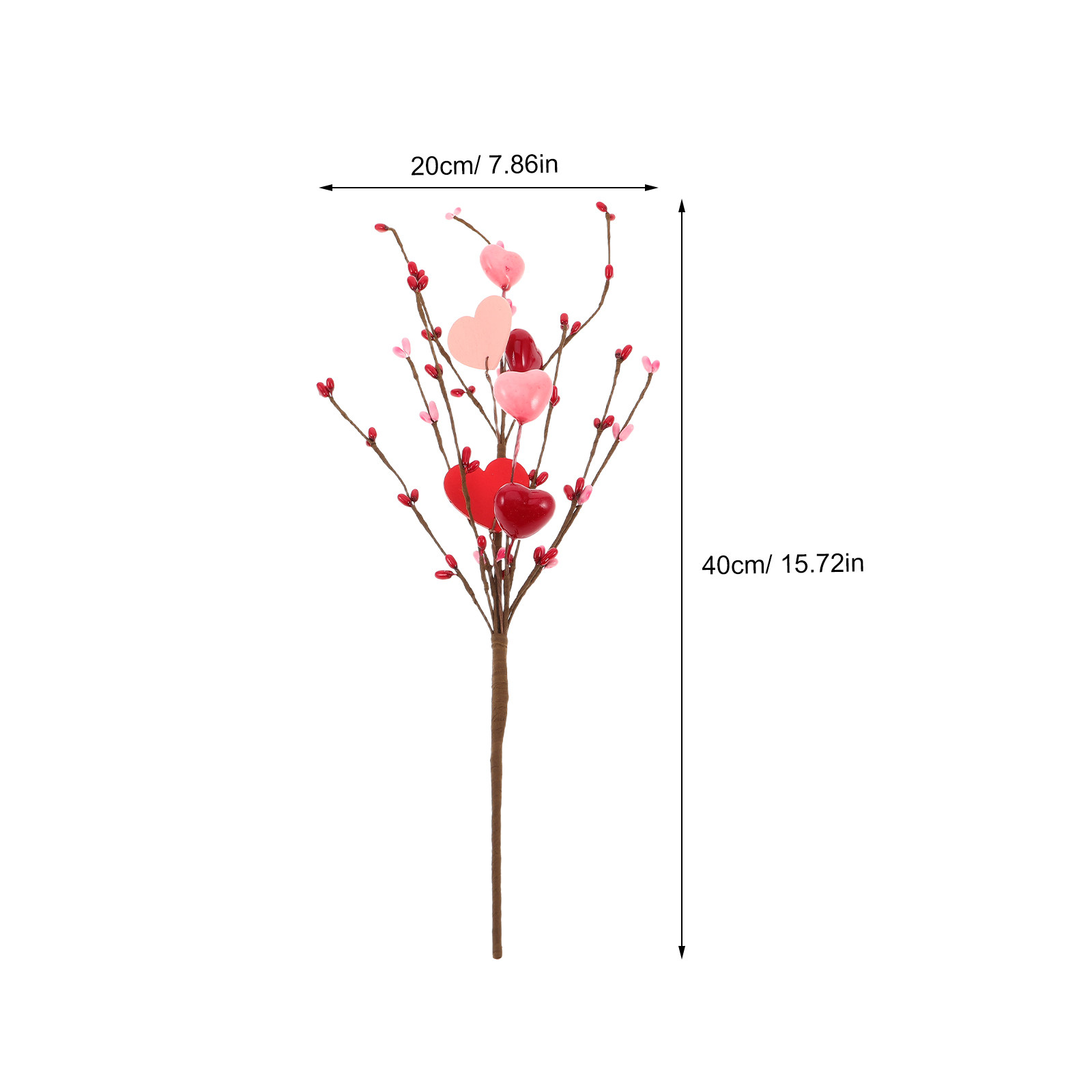 3 szt. Gałązki z serduszkami,  – Floral Picks Wood recenzja i cena