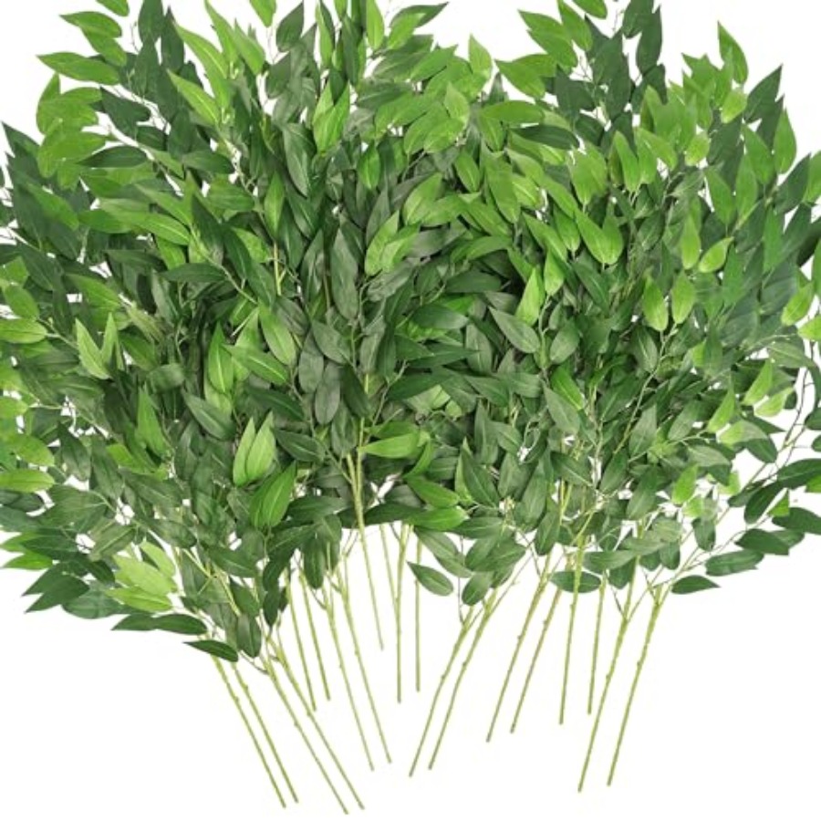 Sztuczne włoskie gałązki ruscu – Ruscus Stem Faux recenzja i cena