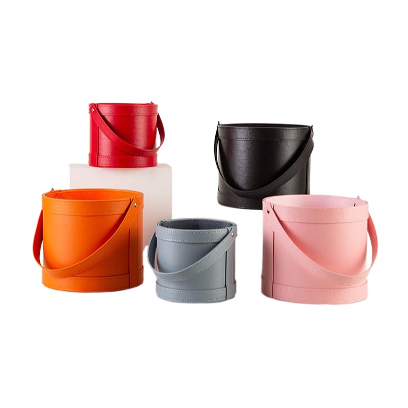 Przenośne Skórzane Okrągłe Pud – Florist Supply Buckets recenzja i cena