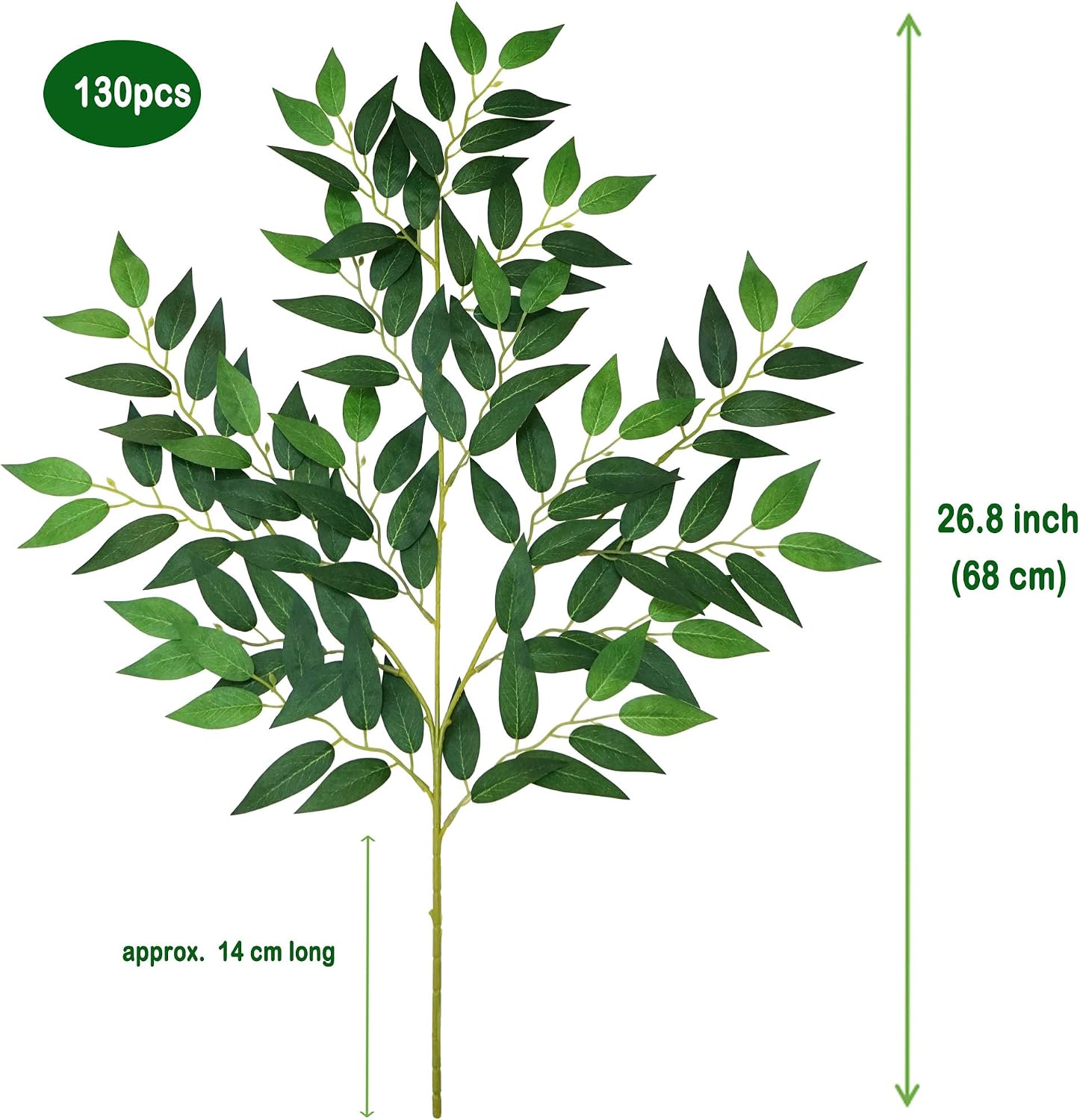 130 sztuk sztucznych gałązek w – Ruscus Stem Faux recenzja i cena